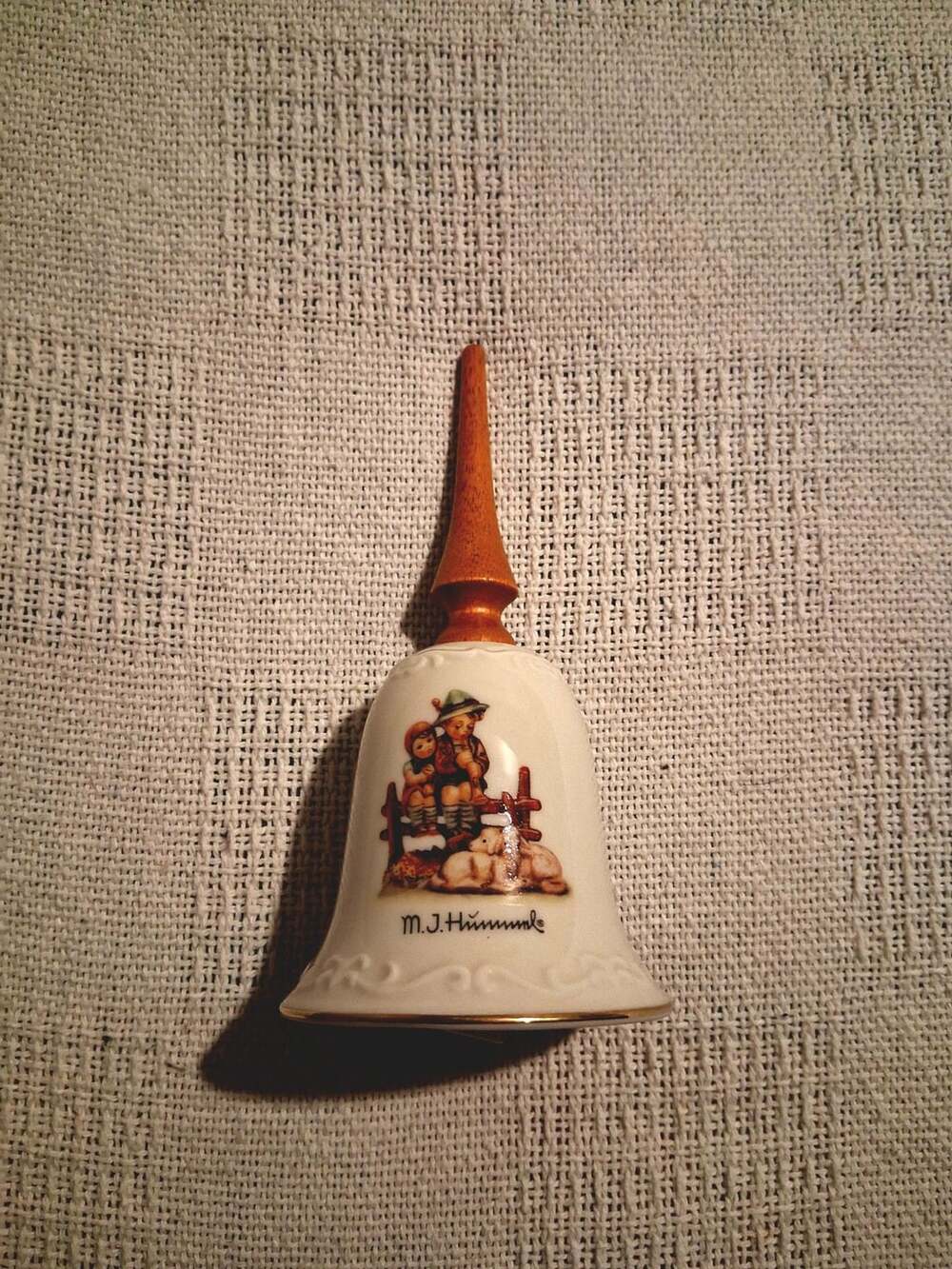 M.J. Hummel Eventide Porcelain Bell with Certificate of Authenticity